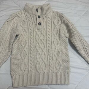 GAP Cream Cable Knit Kids Sweater